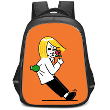 Lines Friends James Backpack StudentPack - James Holding Rose On Orange Background