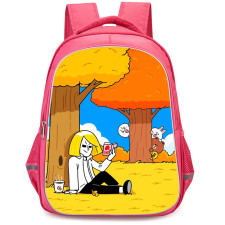 Lines Friends James Backpack StudentPack - James Reading Book Under Tree Poster