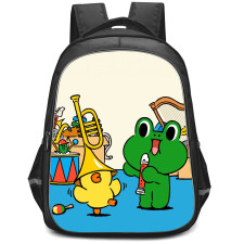 Lines Friends Leonard Backpack StudentPack - Leonard Standing And Holding Flute