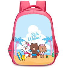 Lines Friends Backpack StudentPack - Lines Friends Ride The Wave Poster