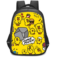 Lines Friends Sally Backpack StudentPack - Sally Super Power Pattern Art On Yellow Background
