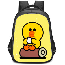 Lines Friends Sally Backpack StudentPack - Sally Sitting Poster On Yellow Background