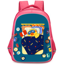 Lines Friends Sally Backpack StudentPack - Sally Sleeping On Bed Blue Background