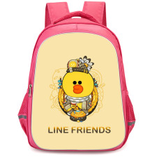 Lines Friends Sally Backpack StudentPack - Sally Standing On Beige Background