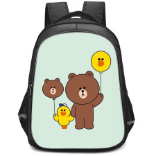 Lines Friends Backpack StudentPack - Lines Friends Sally And Brown Relaxing