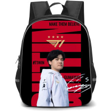 T1 Gumayusi Backpack StudentPack - Gumayusi Make them Believe Poster Art