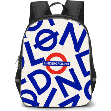 London Underground Backpack School Bag StudentPack - London Underground Typography Pattern Poster