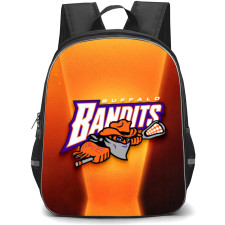 Buffalo Bandits Backpack School Bag StudentPack - Logo Orange Grunge Background