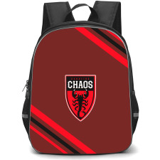 Carolina Chaos Backpack School Bag StudentPack - Large Logo With Stripe