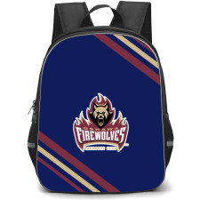 Oshawa FireWolves Backpack School Bag StudentPack - Large Logo With Stripe