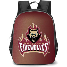 Oshawa FireWolves Backpack School Bag StudentPack - Logo Red Gradient Background