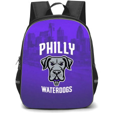 Philadelphia Waterdogs Backpack School Bag StudentPack - Logo City Purple Background