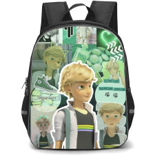LadyBug Adrien Agreste School Backpack StudentPack - Adrien Agreste Don't Worry Collage
