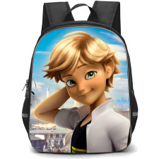 LadyBug Adrien Agreste School Backpack StudentPack - Adrien Agreste Portrait Sky Background