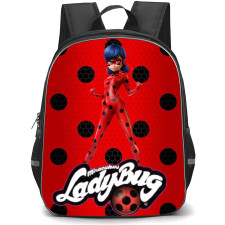 LadyBug School Backpack StudentPack - Lady Bug Portrait Pattern Art Background