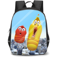Larva Red Yellow Backpack StudentPack - Red Yellow Scared Face
