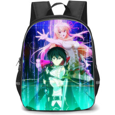 Our Last Crusade Or The Rise Of A New World Backpack StudentPack - Aliceliese Lou Nebulis IX And Iska Illustration Art Green Blue Effect