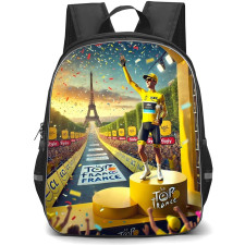 Le Tour De France Backpack School Bag StudentPack - Le Tour De France Cycling Winner Celebration 3D Illustration Poster