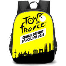 Le Tour De France Backpack School Bag StudentPack - Le Tour De France Grand Depart Barcelone 2026 Illustration Art Poster