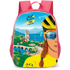 Le Tour De France Backpack School Bag StudentPack - Le Tour De France Femmes Avec Zwift 2026 Illustration Art Poster