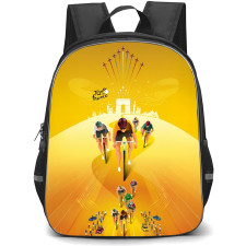 Le Tour De France Backpack School Bag StudentPack - Le Tour De France Final Sprint On The Champs-Elysees Illustration Art Poster