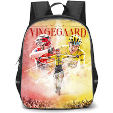 Le Tour De France Jonas Vingegaard Backpack School Bag StudentPack - Jonas Vingegaard Two Times Winner Celebratory Poster