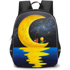 Little Prince School Backpack StudentPack - The Little Prince And Fox Sitting On The Moon Painting