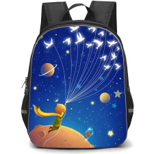 Little Prince School Backpack StudentPack - The Little Prince Tying Birds Illustration