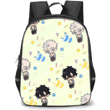 Link Click Backpack School Bag StudentPack - Link Click Chibi Style Characters Pattern