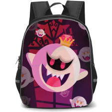 Luigi's Mansion King Boo Backpack StudentPack - King Boo Ghosts Background Cartoon Art