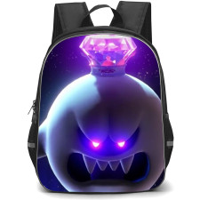 Luigi's Mansion King Boo Backpack StudentPack - King Boo Glowing Eyes Purple Background