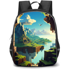 Minecraft Backpack StudentPack - Minecraft Cave Scenery Cartoon Art