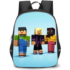 Minecraft Backpack StudentPack - Characters Walking Portrait In Sky Background