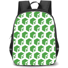 Minecraft Creeper Backpack StudentPack - Creeper Head Portrait Pattern