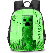 Minecraft Creeper Backpack StudentPack - Creeper Portrait Cartoon Art