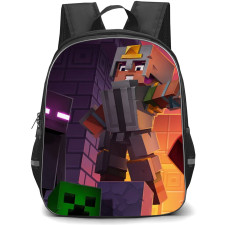Minecraft Backpack StudentPack - Minecraft Dungeons Fighting Creeper
