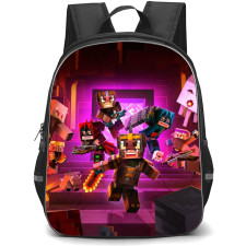 Minecraft Backpack StudentPack - Minecraft Dungeons Flames In Nether Poster