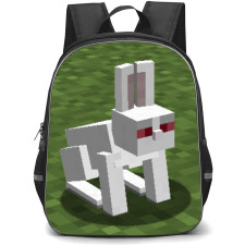 Minecraft Killer Bunny Backpack StudentPack - Killer Bunny Portrait In Grass Block