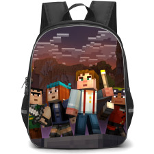 Minecraft Backpack StudentPack - Minecraft Legends Characters Mountain Banner