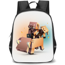 Minecraft Backpack StudentPack - Piglin And Hoglin Riding