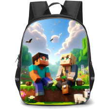 Minecraft Backpack StudentPack - Steve And Kai Looking On The Sky