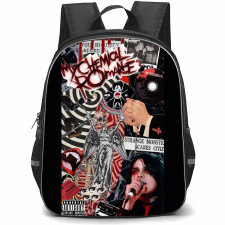 My Chemical Romance Backpack StudentPack - My Chemical Romance Strange Monster Scares Citizen Collage