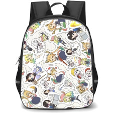 Miss Kobayashi's Dragon Maid Backpack School Bag StudentPack - Miss Kobayashi's Dragon Maid Characters Chibi Sticker Collage