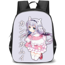 Miss Kobayashi's Dragon Maid Kanna Kamui Backpack School Bag StudentPack - Kanna Kamui Jumping Portrait Poster