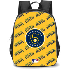 MLB Milwaukee Brewers Angels Backpack StudentPack - Milwaukee Brewers Medley Monogram Wordmark