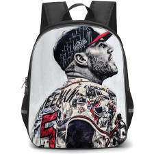 MLB Freddie Freeman Backpack StudentPack - Freddie Freeman Atlanta Braves World Series Champion 2021 Side Portrait Art