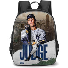 MLB Aaron Judge Backpack StudentPack - Aaron Judge New York Yankees Portrait On NY City Background