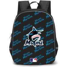 MLB Miami Marlins Backpack StudentPack - Miami Marlins Angels Medley Monogram Wordmark