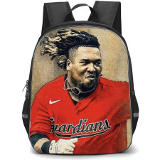 MLB Jose Ramirez Backpack StudentPack - Jose Ramirez Cleveland Guardians Running PopArt Poster
