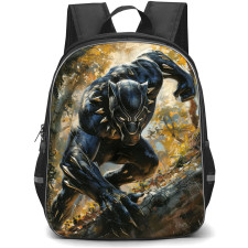 Marvel Black Panther Backpack StudentPack - Black Panther Crawling In The Woods